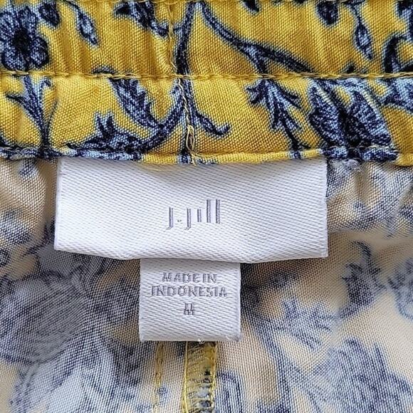 J. Jill Yellow Blue French Country Print Pull-on Shorts Size Medium M - Picture 7 of 7